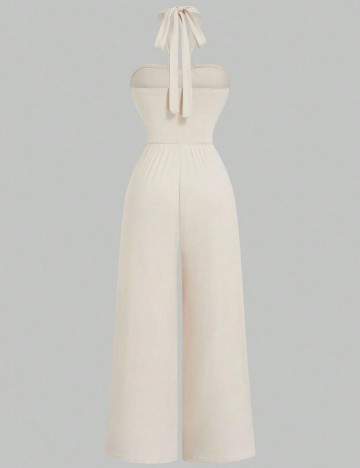 Salopetă lungă Shein Curve+, crem