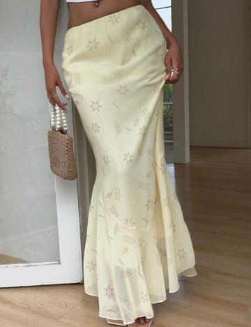 Fustă maxi Shein, galben