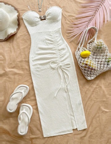 Rochie midi Shein, alb