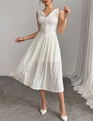 Rochie midi Shein, crem