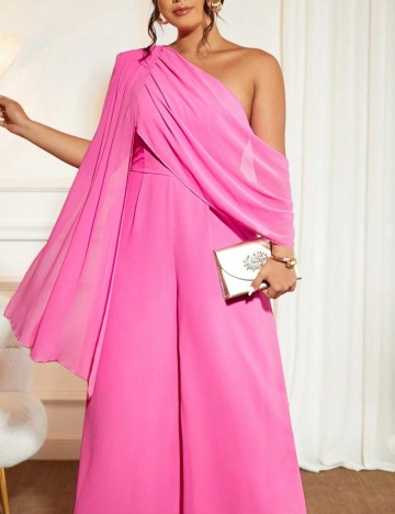 Salopetă Shein Curve+, roz