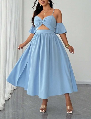 Rochie maxi Shein Curve+, albastru