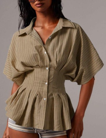 Cămașă cu m&acirc;necă scurtă Shein, mix culori