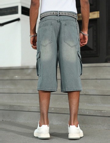 Jeans 3/4 Shein, gri