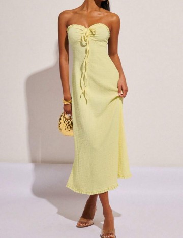 Rochie midi Shein, galben