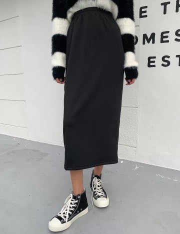 Fustă midi Shein DAZY, negru