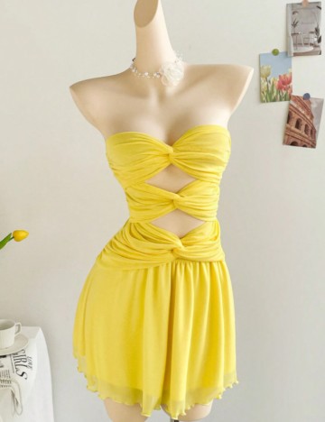 Rochie mini Shein, galben