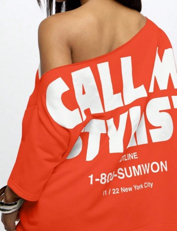 Tricou Shein SUMWON, portocaliu