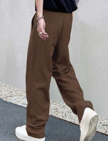 Pantaloni Shein MANFINITY, maro