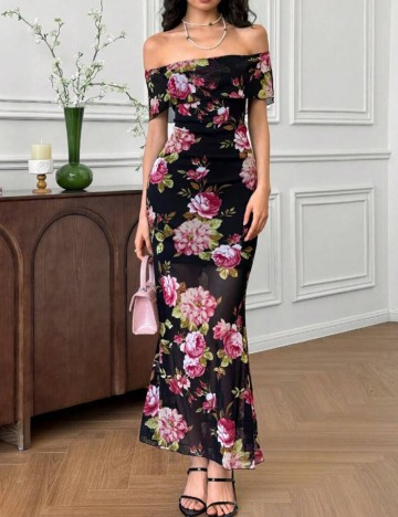 Rochie maxi Shein, mix culori