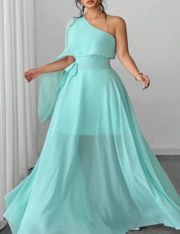 Rochie maxi Shein Curve+, turcoaz