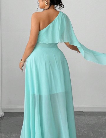 Rochie maxi Shein Curve+, turcoaz