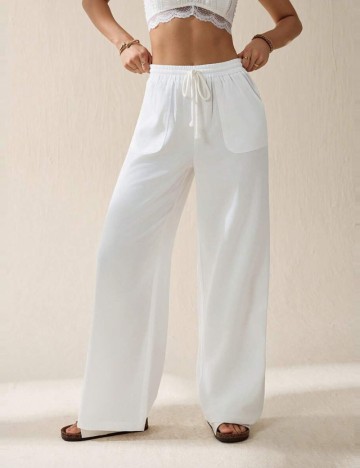 Pantaloni Shein, alb