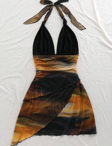 Rochie mini Shein Curve+, mix culori