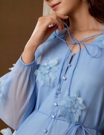 Rochie midi Shein MOTF, albastru