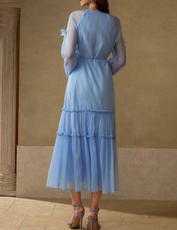 Rochie midi Shein MOTF, albastru