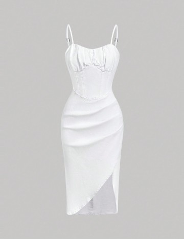 Rochie midi Shein, alb