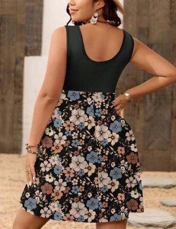 Rochie mini Shein Curve+, mix culori