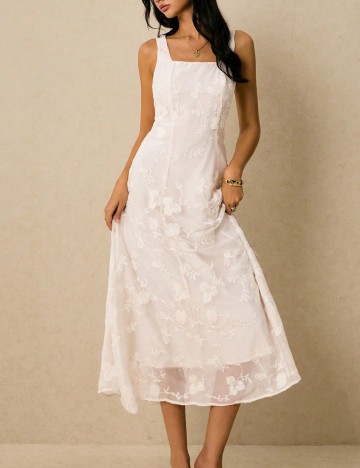 Rochie midi Shein, crem