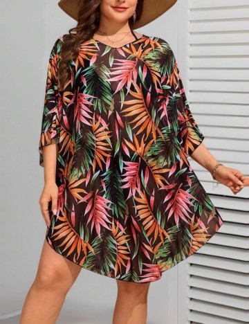 Rochie de plajă Shein Curve+, mix culori