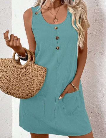 Rochie mini Shein, turcoaz