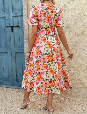 Rochie midi Shein, mix culori