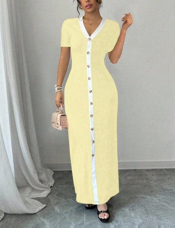 Rochie maxi Shein, galben