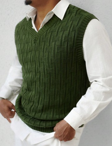 Vestă Shein MANFINITY, verde