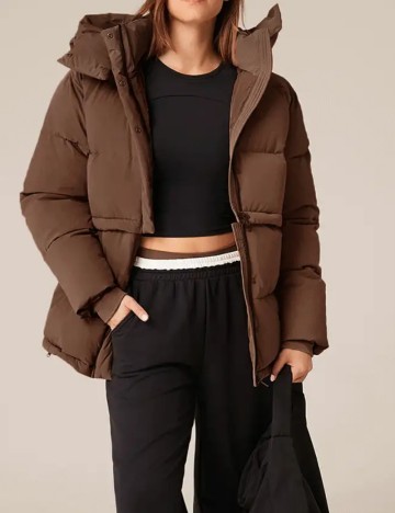 Geacă Shein GLOWMODE, maro