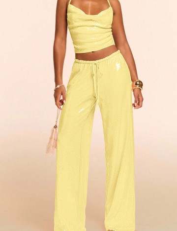 Pantaloni Shein, galben