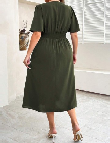 Rochie midi Shein Curve+, verde