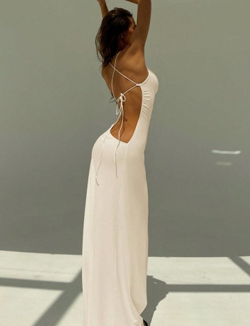 Rochie maxi Shein, crem