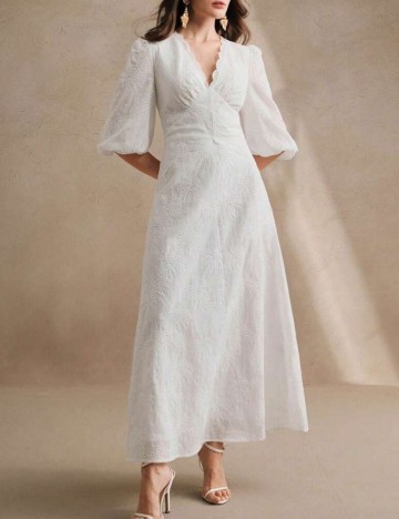 Rochie maxi Shein Anewsta, alb