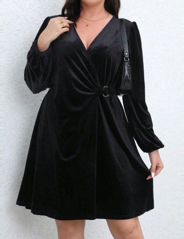 Rochie mini Shein Curve+, negru