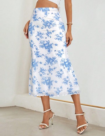 Fustă midi Shein, mix culori