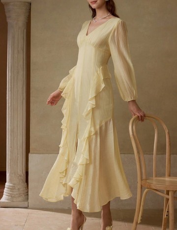 Rochie maxi Shein, galben