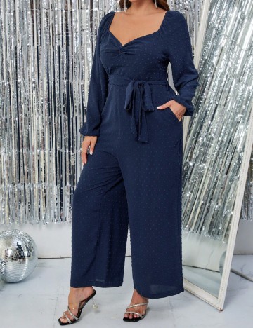 Salopetă lungă Shein Curve+, albastru