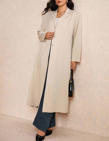 Trench Shein Curve+, crem