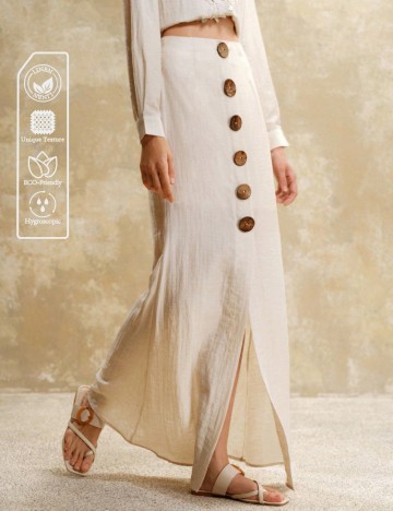 Fustă maxi Shein, bej