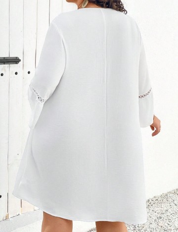 Rochie mini Shein Curve+, alb