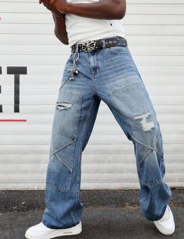 Jeans Shein, albastru