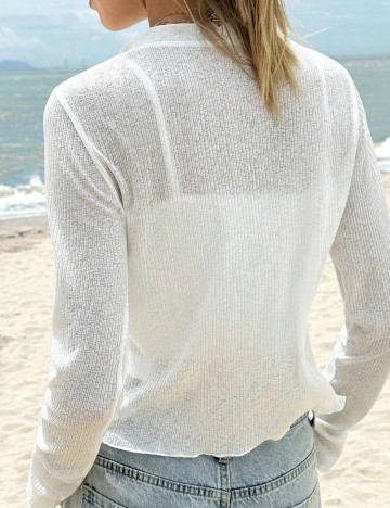 Bluză cu nasturi Shein, alb