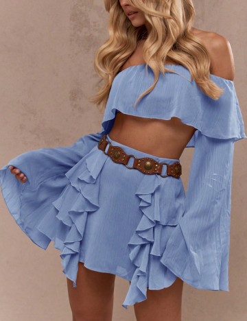 Top Shein Missguided, albastru