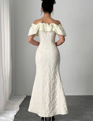 Rochie maxi Shein, crem