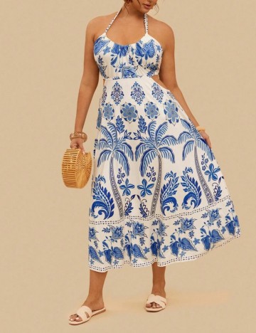 Rochie midi Shein Curve+, mix culori