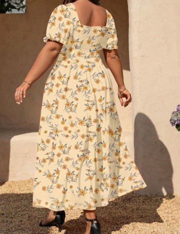 Rochie midi Shein Curve+, crem