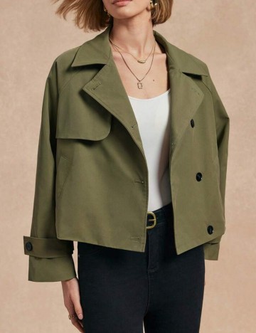 Trench scurt Shein, kaki