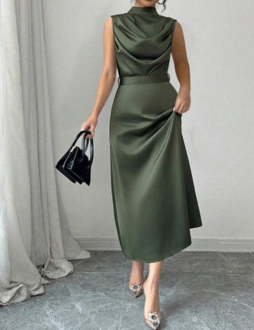 Rochie midi Shein, kaki