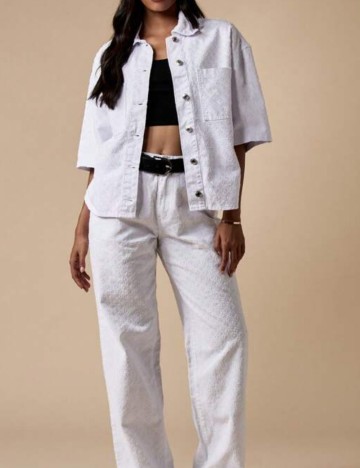 Cămașă de blugi Shein Missguided, alb