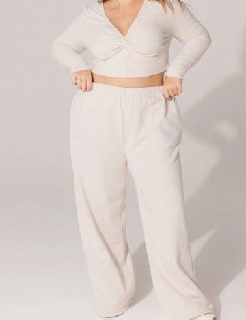 Pantaloni Shein Curve+, bej